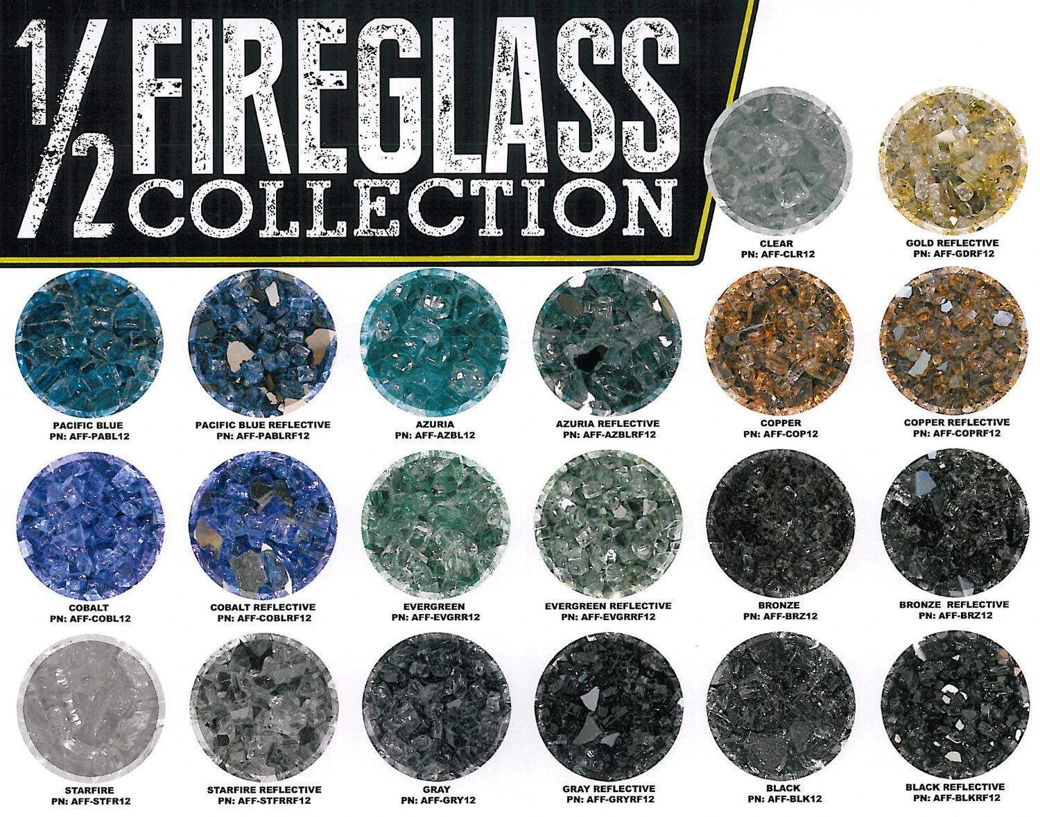 American Fire Glass Fire Glass Sample Pack, (Choose 5) 2 American Fire Glass Fire Glass Sample Pack, (Choose 5) - Image 2