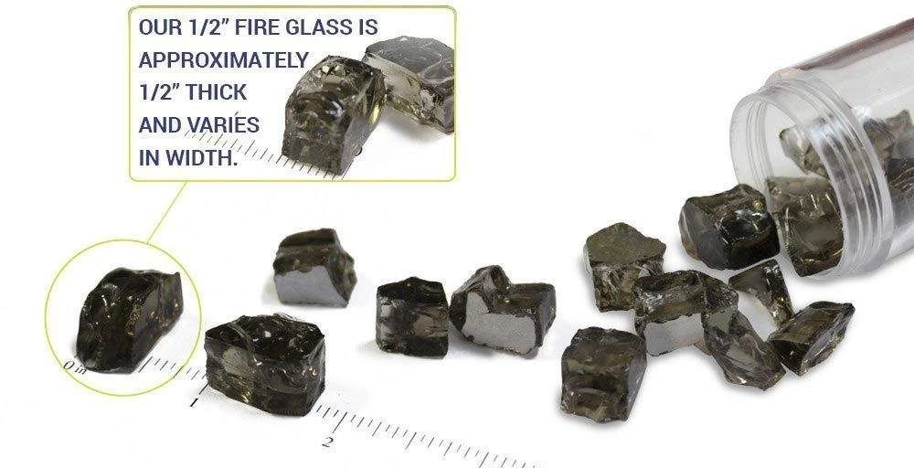 American Fire Glass 1/2-Inch Premium Fire Glass, 10-Pounds, Grey Reflective 4 American Fire Glass 1/2-Inch Premium Fire Glass, 10-Pounds, Grey Reflective - Image 4