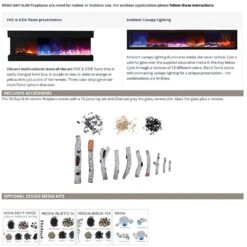 Remii BAY-SLIM Indoor/Outdoor Built-In 3-Sided Electric Fireplace With Decorative Media 12 Remii BAY-SLIM Indoor/Outdoor Built-In 3-Sided Electric Fireplace With Decorative Media -Heating Equipment Store 30 bay slim feat b 09 21