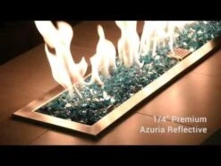 American Fire Glass 1/4-Inch Premium Fire Glass, 10-Pounds, Azuria Reflective -Heating Equipment Store 8zxKp7BAfzE 32