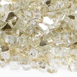 American Fire Glass 1/4-Inch Premium Fire Glass, 10-Pounds, Gold Reflective -Heating Equipment Store aff gdrf c