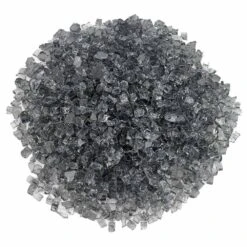 American Fire Glass 1/4-Inch Classic Fire Glass, 10-Pounds, Grey
