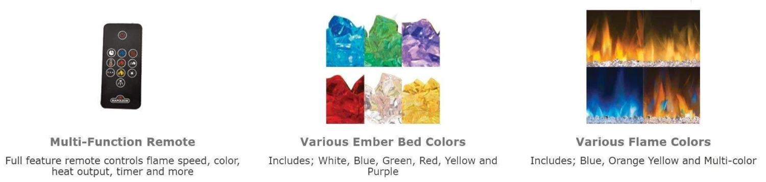 Napoleon NEFLxxCHS-1 Alluravision Slimline Linear Electric Fireplace 4 Napoleon NEFLxxCHS-1 Alluravision Slimline Linear Electric Fireplace - Image 4