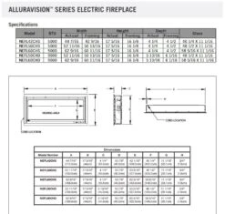 Napoleon NEFLxxCHD-1 Alluravision Deep Depth Linear Electric Fireplace -Heating Equipment Store alluravision specs 1