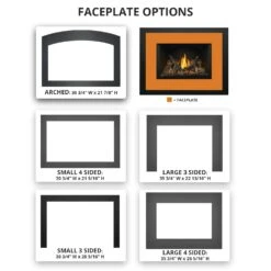 Napoleon GDIG3N-1 Oakville Series Electronic Ignition Direct Vent Gas Fireplace Insert With Glass Ember Bed -Heating Equipment Store backerplate options 10 19 2 2