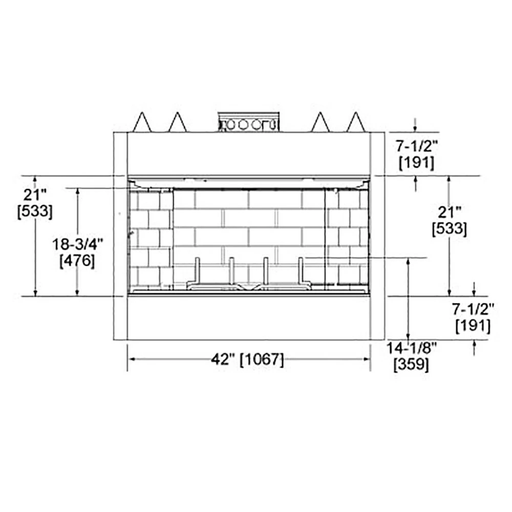 Majestic BE42 Royalton 42-Inch Radiant Wood Burning Fireplace 3 Majestic BE42 Royalton 42-Inch Radiant Wood Burning Fireplace - Image 3
