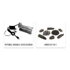 Empire White Mountain Hearth DVCC32BP Tahoe Clean-Face Direct Vent Contemporary Premium Gas Fireplace, 32-Inches -Heating Equipment Store blower ember 11 19