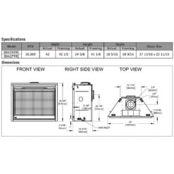 Napoleon BX42TRE Ascent X Series Electronic Ignition Direct Vent Gas Fireplace -Heating Equipment Store bx42tre config spec a 08 22