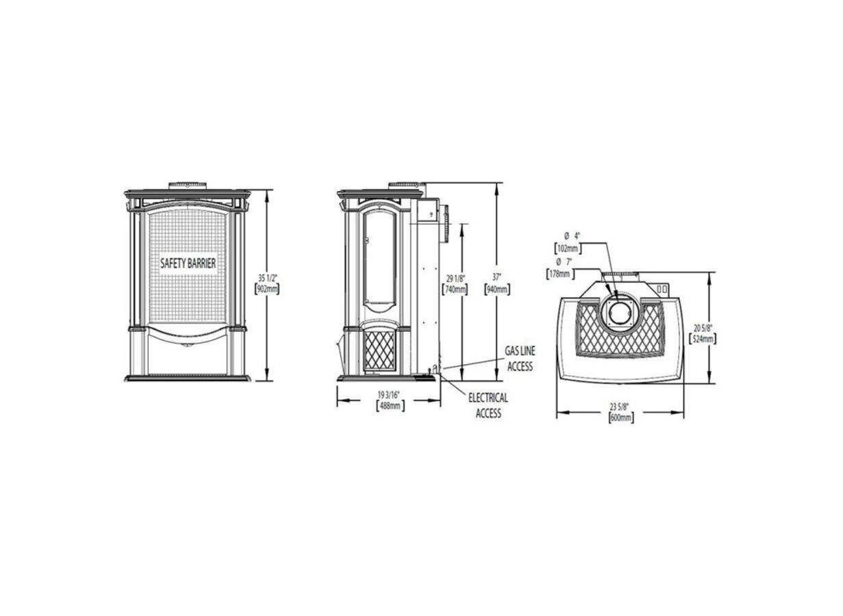 Napoleon Castlemore Direct Vent Cast Iron Gas Stove 8 Napoleon Castlemore Direct Vent Cast Iron Gas Stove - Image 8