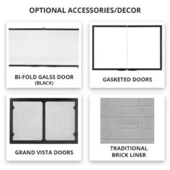 Majestic SA36 Sovereign 36-Inch Wood Burning Fireplace -Heating Equipment Store deco front options soverign majestic 12 20 1