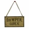 Dagan DG-OC-SIGN Damper Sign, Polished Brass, 4x2-Inches