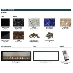 Superior DRL4000 60-Inch Electronic Ignition Direct Vent Gas Fireplace With Crushed Glass Media -Heating Equipment Store drl4000 access a 08 20