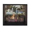 Superior DRT63ST-B 40-Inch Electronic Ignition Direct Vent See-Through Gas Fireplace With Remote & Oak Logs