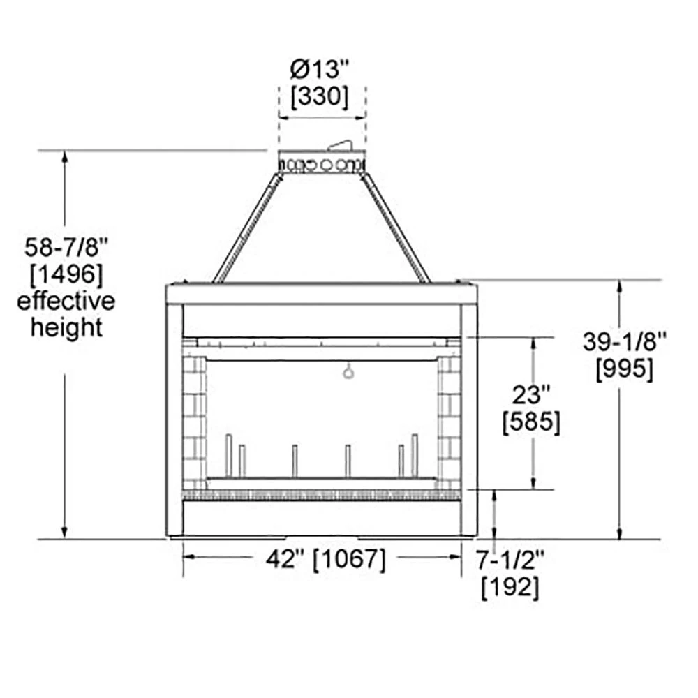 Majestic DSR42 Designer Series 42-Inch See-Through Wood Burning Fireplace 3 Majestic DSR42 Designer Series 42-Inch See-Through Wood Burning Fireplace - Image 3
