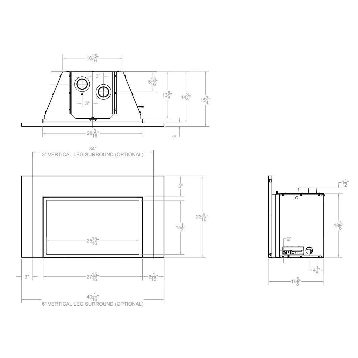 Empire White Mountain Hearth DVC26IN Innsbrook Clean-Face Direct Vent Gas Fireplace Insert, 26-Inches 6 Empire White Mountain Hearth DVC26IN Innsbrook Clean-Face Direct Vent Gas Fireplace Insert, 26-Inches - Image 6