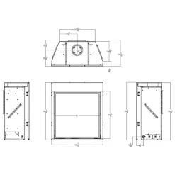 Empire White Mountain Hearth DVCC32BP Tahoe Clean-Face Direct Vent Contemporary Premium Gas Fireplace, 32-Inches -Heating Equipment Store dvcc32bp dimensions