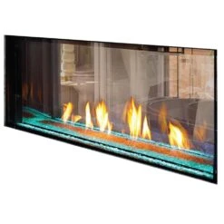 Empire White Mountain Hearth Plaza 75-Inch Direct Vent See-Through Contemporary Gas Fireplace