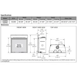 Napoleon E42xTE Elevation Series Electronic Ignition 42-Inch Direct Vent Gas Fireplace 21 Napoleon E42xTE Elevation Series Electronic Ignition 42-Inch Direct Vent Gas Fireplace -Heating Equipment Store e42xt config spec a 08 22