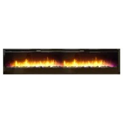 Empire White Mountain Hearth EBL74 Nexfire 74-Inch Linear Electric Fireplace With LED Lights, Remote And Crushed Glass
