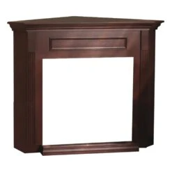 Empire White Mountain Hearth EMC22 Corner Cabinet Mantel With Base For Vail VFP24 Fireplaces