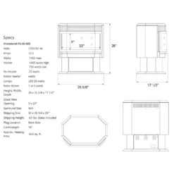 Sierra Flame By Amantii Freestand 26-Inch Smart Electric Fireplace -Heating Equipment Store fs 26 922 f 07 22