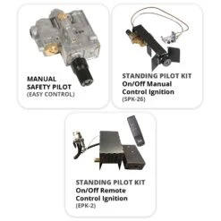Real Fyre HR Rustic Oak Vented Gas Log Set, Stainless Steel, ANSI Certified 7 Real Fyre HR Rustic Oak Vented Gas Log Set, Stainless Steel, ANSI Certified -Heating Equipment Store g45 safety pilots real fyre epk2 a 10 21 1