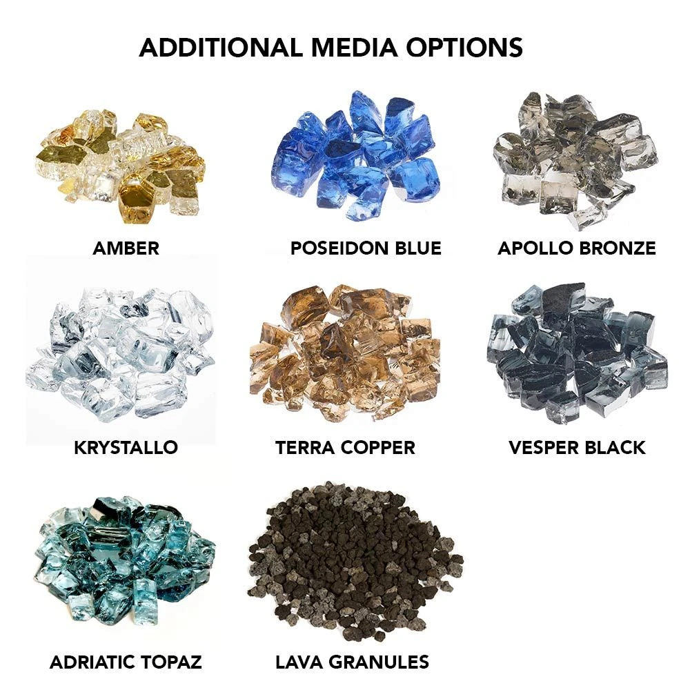 Grand Canyon Stainless Steel H-Style Glass Burner With Media 2 Grand Canyon Stainless Steel H-Style Glass Burner With Media - Image 2