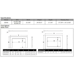 Napoleon GDIX4N-1 Oakville Series Electronic Ignition Direct Vent Gas Fireplace Insert 14 Napoleon GDIX4N-1 Oakville Series Electronic Ignition Direct Vent Gas Fireplace Insert -Heating Equipment Store gdix4 specs