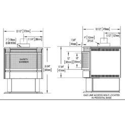 Napoleon GDS28-1NE Haliburton Electronic Ignition Direct Vent Gas Stove -Heating Equipment Store gds28 1nea specs a 01 22