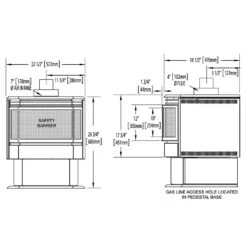 Napoleon GDS28-1NSB Haliburton Millivolt Ignition Direct Vent Gas Stove -Heating Equipment Store gds28 1nsb specs a 01 22