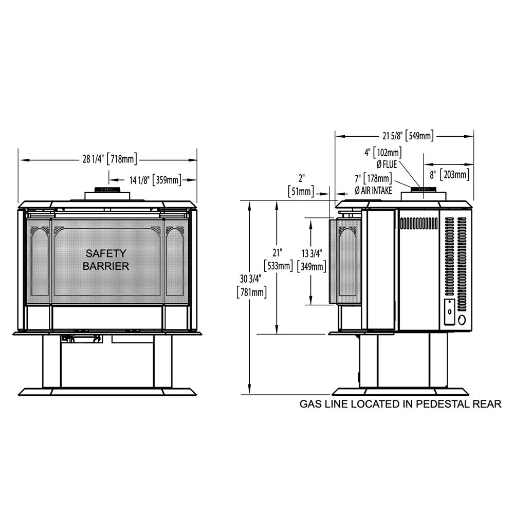 Napoleon GDS50-1NSB Havelock Millivolt Ignition Direct Vent Gas Stove 8 Napoleon GDS50-1NSB Havelock Millivolt Ignition Direct Vent Gas Stove - Image 8