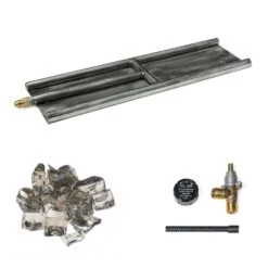 Grand Canyon Stainless Steel H-Style Glass Burner With Media