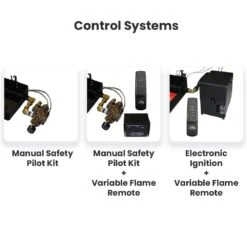 Hargrove Inferno See-Through Shallow Vented Gas Log Set With System 4 Burner, Propane Specialized (HGISSSS-S4B) -Heating Equipment Store hargrove control systems 2 a 11 22 1