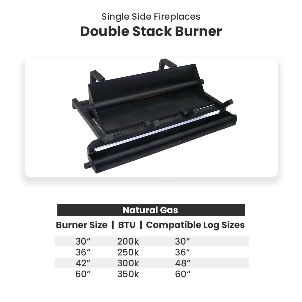 Hargrove Kodiak Timbers Double Stack Vented Gas Log Set With Burner Kit (HGKTS-DSB) 2 Hargrove Kodiak Timbers Double Stack Vented Gas Log Set With Burner Kit (HGKTS-DSB) - Image 2