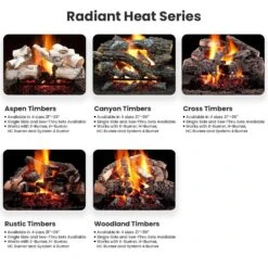 Hargrove Rustic Timbers Vented Gas Log Set With RGA/ANSI Certified Burner (HGRTSAA-EHB-RGA) 8 Hargrove Rustic Timbers Vented Gas Log Set With RGA/ANSI Certified Burner (HGRTSAA-EHB-RGA) -Heating Equipment Store hargrove radiant heat logs a 11 22