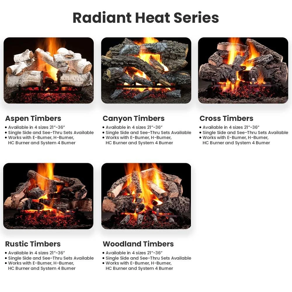 Hargrove Rustic Timbers Vented Gas Log Set With RGA/ANSI Certified Burner (HGRTSAA-EHB-RGA) 4 Hargrove Rustic Timbers Vented Gas Log Set With RGA/ANSI Certified Burner (HGRTSAA-EHB-RGA) - Image 4