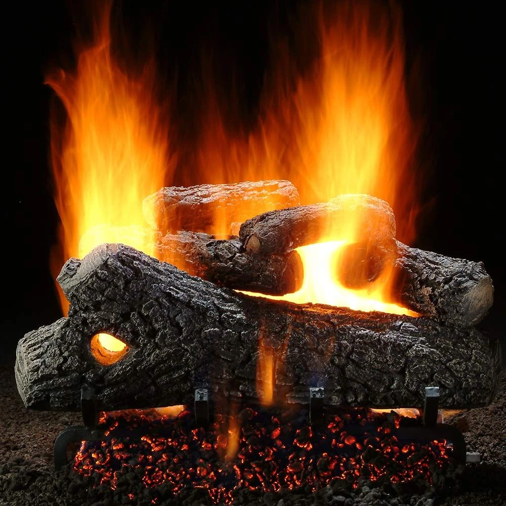 Hargrove Classic Oak See-Through Shallow Vented Gas Log Set With ANSI Certified Burner (HGCLSSS-SSB-ANSI) 1 Hargrove Classic Oak See-Through Shallow Vented Gas Log Set With ANSI Certified Burner (HGCLSSS-SSB-ANSI)