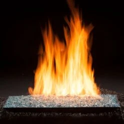 Hargrove 30-Inch Full Pan Vented Gas Fire Glass Set With Burner Kit (HGFG30-FPB)