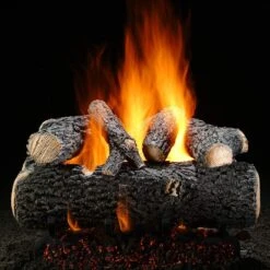 Hargrove Grand Oak See-Through Shallow Vented Gas Log Set With ANSI Certified Burner (HGGOSSS-SSB-ANSI)
