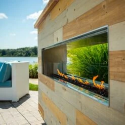 Firegear Kalea Bay Linear See-Through Outdoor Gas Fireplace, 36-Inch -Heating Equipment Store kalea bay ls3 2