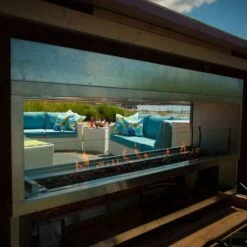 Firegear Kalea Bay Linear See-Through Outdoor Gas Fireplace, 60-Inch -Heating Equipment Store kalea bay ls4