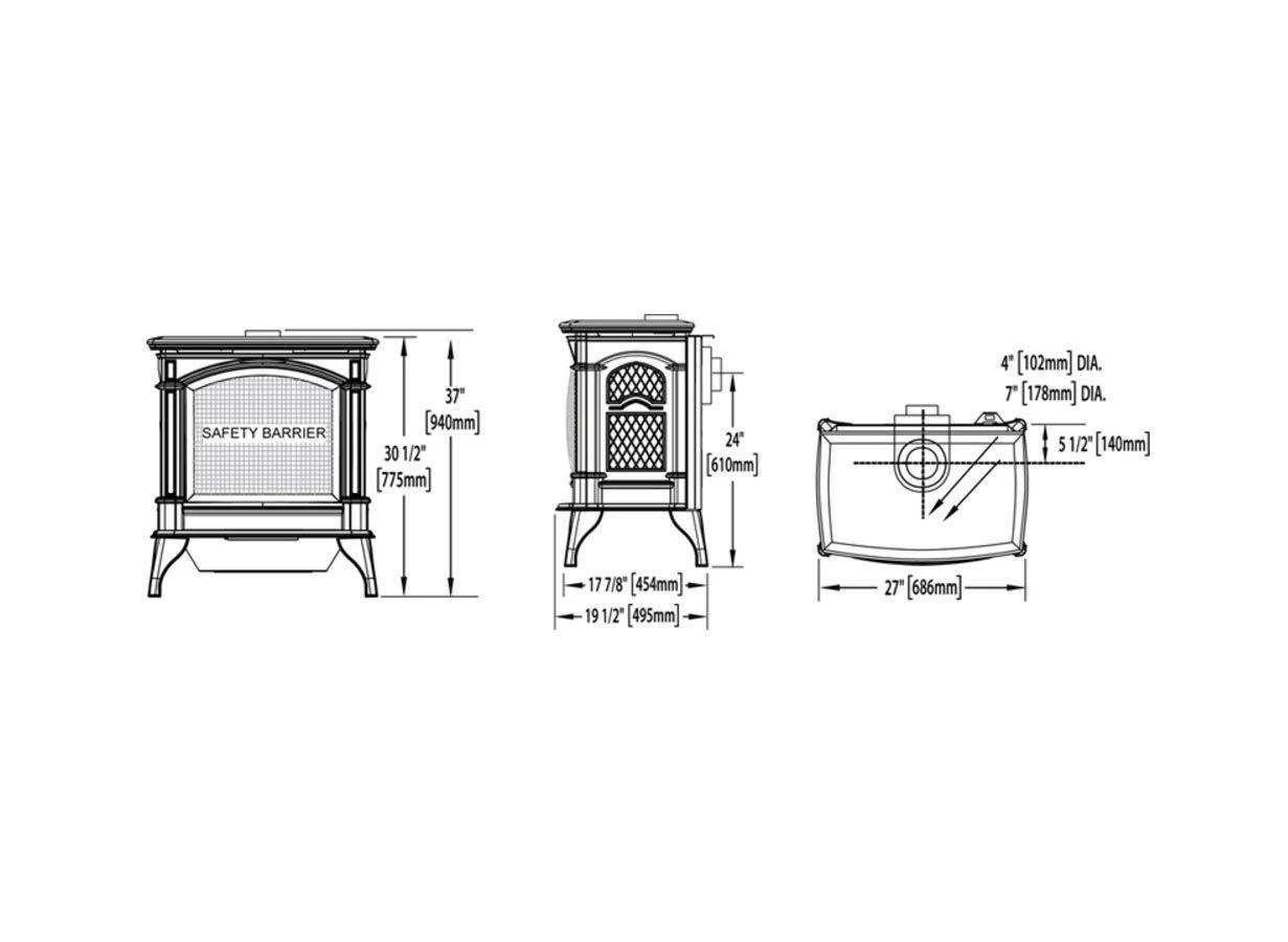 Napoleon Knightsbridge Direct Vent Cast Iron Gas Stove 8 Napoleon Knightsbridge Direct Vent Cast Iron Gas Stove - Image 8