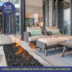 American Fire Glass 20-Pound Black Lava Rock, Small .25-.5 Inch -Heating Equipment Store lava 20 d 10 21