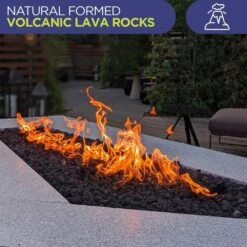American Fire Glass 20-Pound Black Lava Rock, Small .25-.5 Inch -Heating Equipment Store lava 20 f 10 21