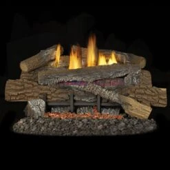 Superior LBGBM Vent-Free Concrete Boulder Mountain Gas Log Set