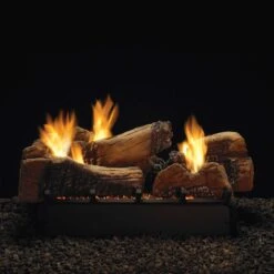 Empire White Mountain Hearth LSUxxSF Ceramic Fiber Stone River Double Sided Gas Logs Only -Heating Equipment Store lsu24sf stone river opposite view 1
