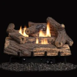 Superior LVDGO-B Vent-Free Ceramic Fiber Golden Oak Logs Gas Log Set