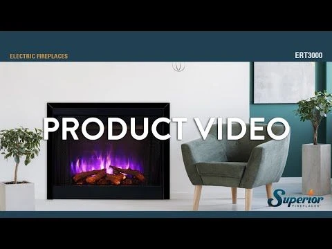 Superior MPE-3x-N Built-In Electric Fireplace With Charred Split Oak Logs And Glowing Ember Bed 6 Superior MPE-3x-N Built-In Electric Fireplace With Charred Split Oak Logs And Glowing Ember Bed - Image 6