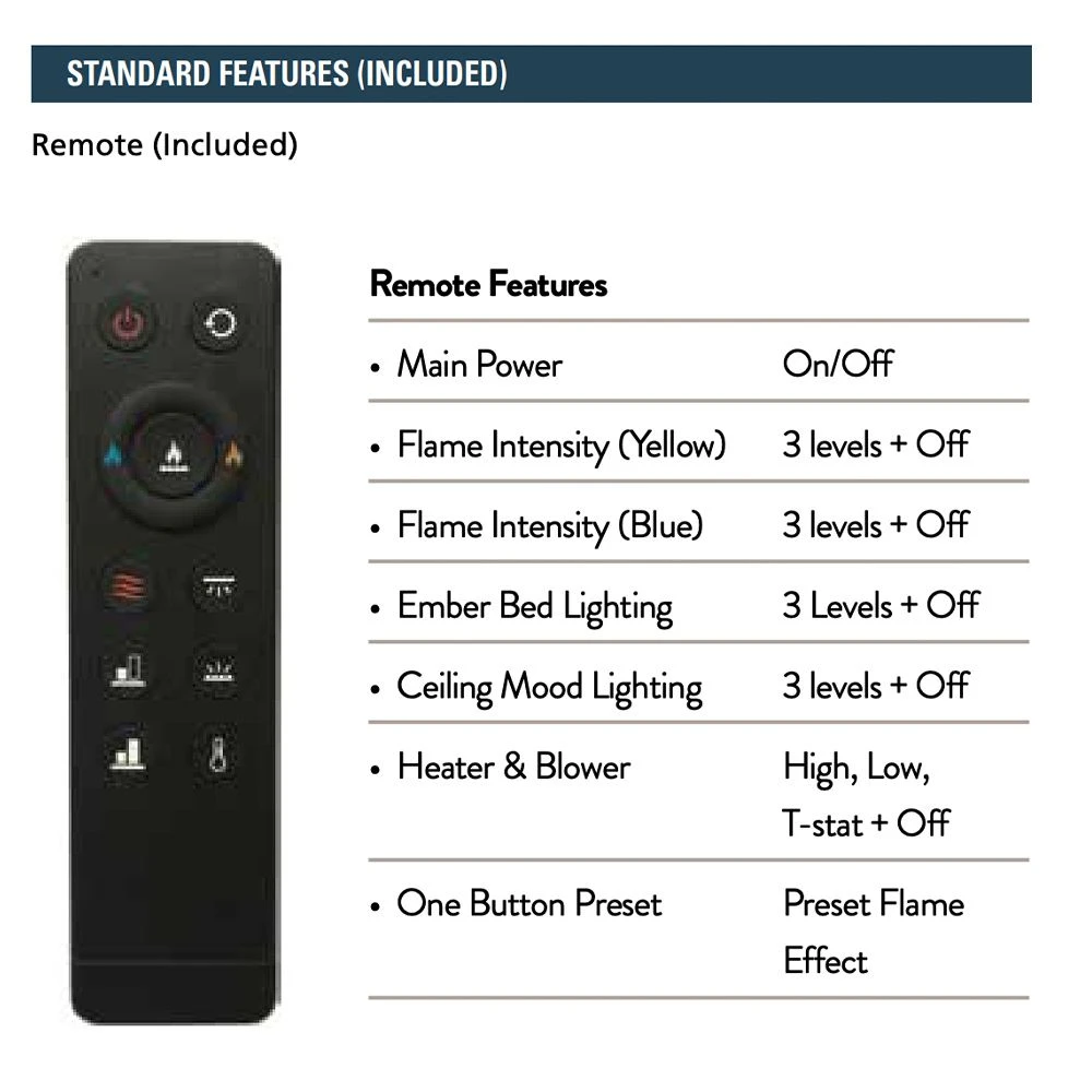 Superior MPE-3x-N Built-In Electric Fireplace With Charred Split Oak Logs And Glowing Ember Bed 4 Superior MPE-3x-N Built-In Electric Fireplace With Charred Split Oak Logs And Glowing Ember Bed - Image 4