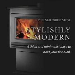 Napoleon S25 Wood Stove With Pedestal -Heating Equipment Store nap s25 feat a 01 22